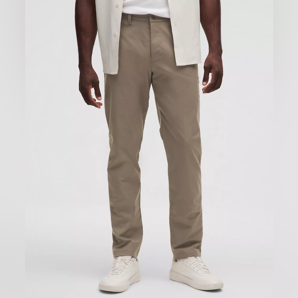 Lululemon Men’s 32 ABC Slim-Fit Khaki Trouser Warpstreme Fabric Casual Pants